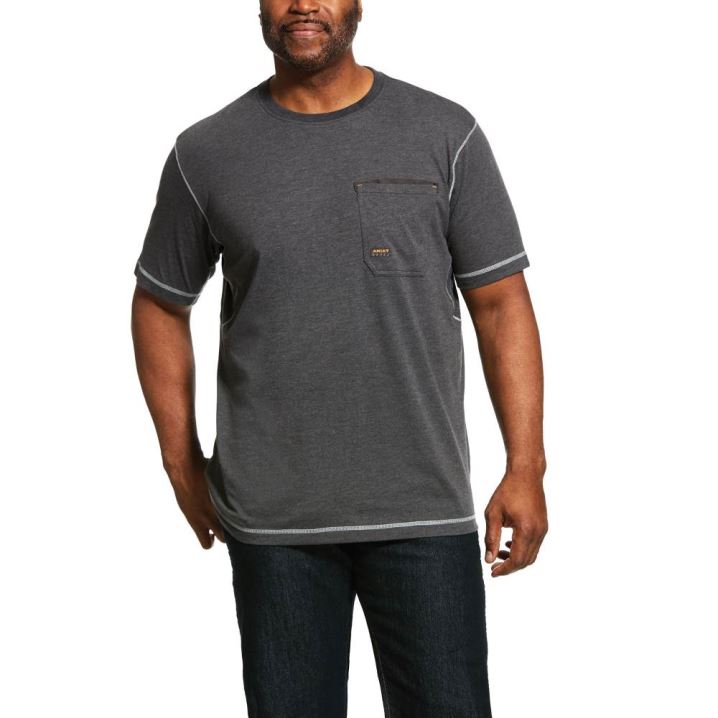 Ariat Rebar Workman T-Shirt Grau | IYL3mCKE