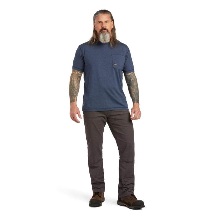 Ariat Rebar Workman T-Shirt Slate Heather | I6GNxsFt