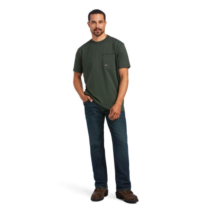 Ariat Rebar Workman T-Shirt Tiefes | hPs3xlc3