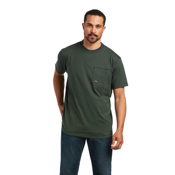 Ariat Rebar Workman T-Shirt Tiefes | hPs3xlc3