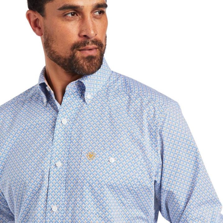 Ariat Relentless Alacrity Stretch Klassische Fit Shirt Blau | NpBRAjkS