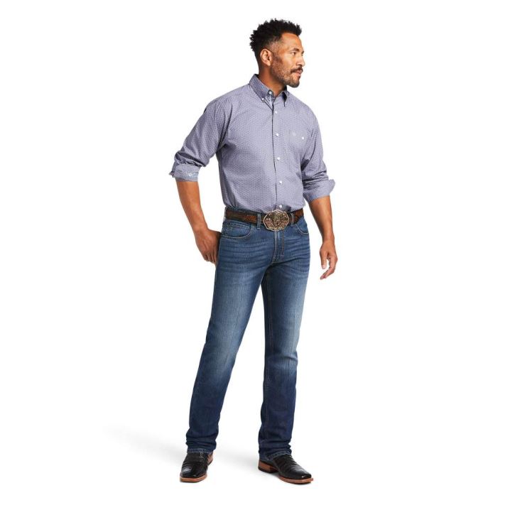 Ariat Relentless Implacable Stretch Klassische Fit Shirt Grau | MPV1TlFR