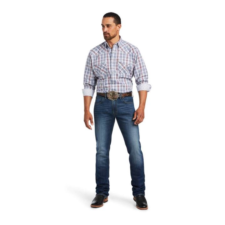 Ariat Relentless Steely Stretch Klassische Fit Snap Shirt Navy | KzdslR2l