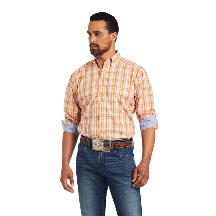 Ariat Relentless Velocity Stretch Klassische Fit Shirt Gold | 1E1enrwO