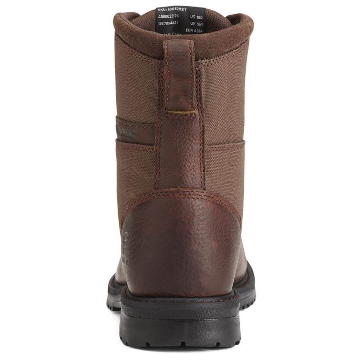 Ariat RigTek 8" Weite Square Kappe Composite Kappe Arbeits Boot Braun | tsHXWZGX