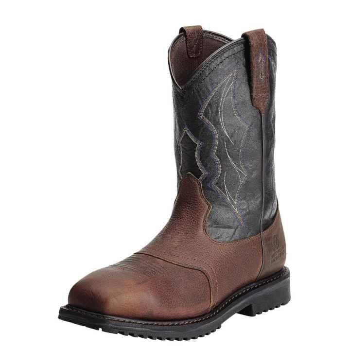 Ariat RigTek Weite Square Kappe Wasserdichte Composite Kappe Arbeits Boot Braun | NdzENRi7