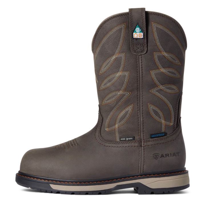 Ariat Riveter CSA Glacier Grip Wasserdichte 400g Composite Kappe Arbeits Boot Dunkel | Fmgcw58Z