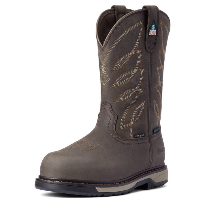 Ariat Riveter CSA Glacier Grip Wasserdichte 400g Composite Kappe Arbeits Boot Dunkel | Fmgcw58Z