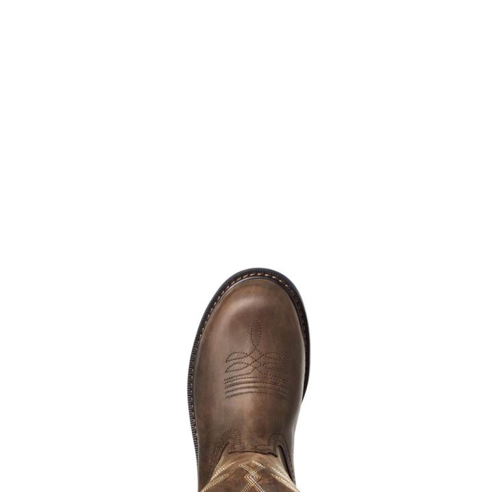 Ariat Riveter CSA Wasserdichte Composite Kappe Arbeits Boot Dunkelbraun | 9TjVO7i7