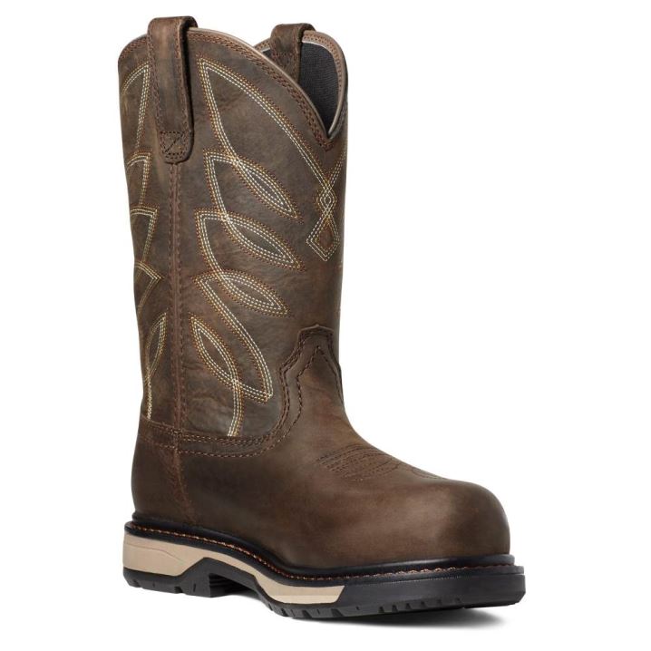 Ariat Riveter CSA Wasserdichte Composite Kappe Arbeits Boot Dunkelbraun | 9TjVO7i7