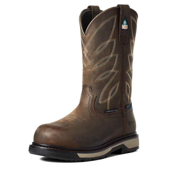 Ariat Riveter CSA Wasserdichte Composite Kappe Arbeits Boot Dunkelbraun | 9TjVO7i7