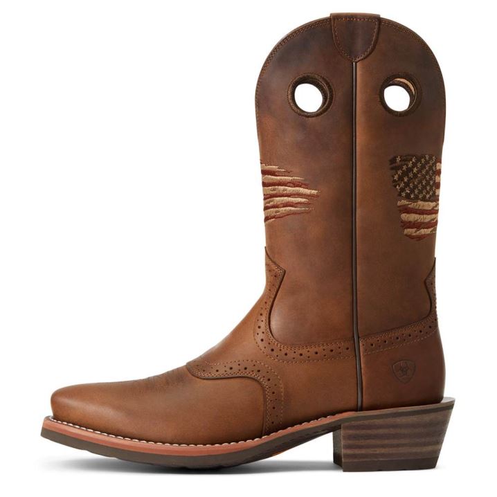 Ariat Roughstock Patriot Western Boot Braun | k9IwhhyI