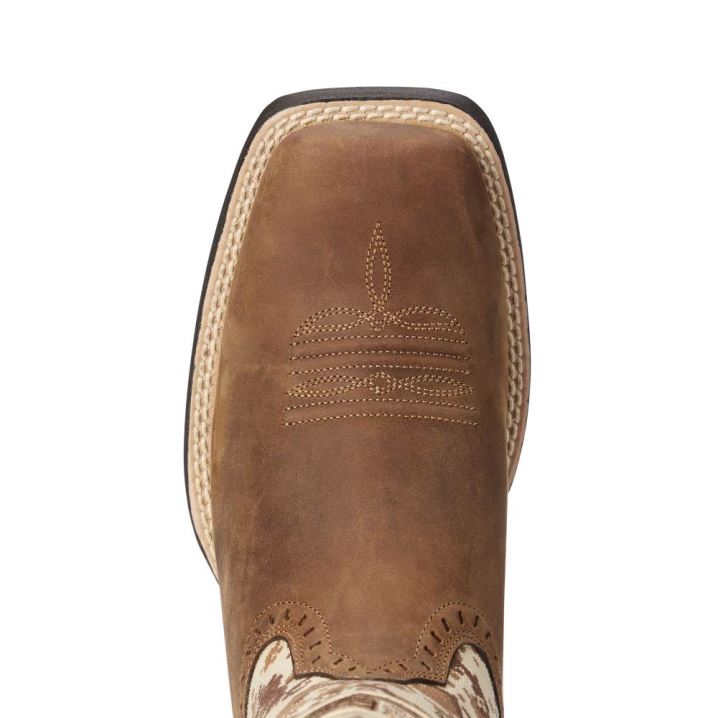 Ariat Round Up Patriot Western Boot Braun | iYBXAKBk