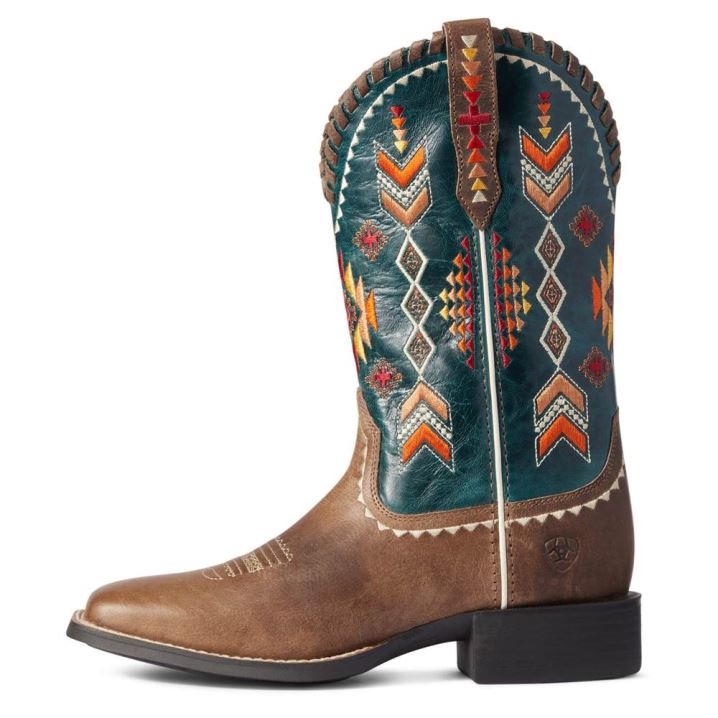 Ariat Round Up Skyler Western Boot Hellbraun | cIaemsph