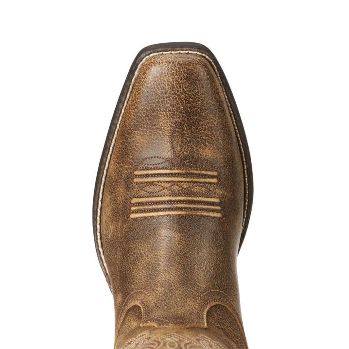 Ariat Round Up Square Kappe Western Boot Vintage Bomber | xgDqbfwg