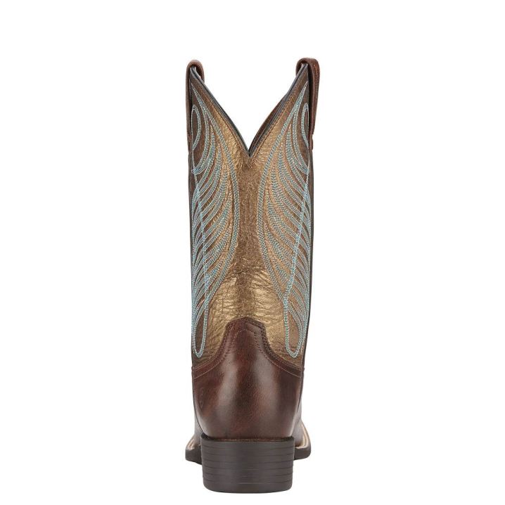 Ariat Round Up Weite Square Kappe Western Boot Braun | Gj0vM6q9