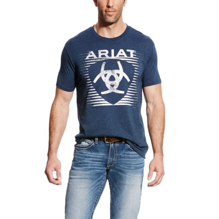 Ariat Shade Tee T-Shirt Navy | MJA0dTuk