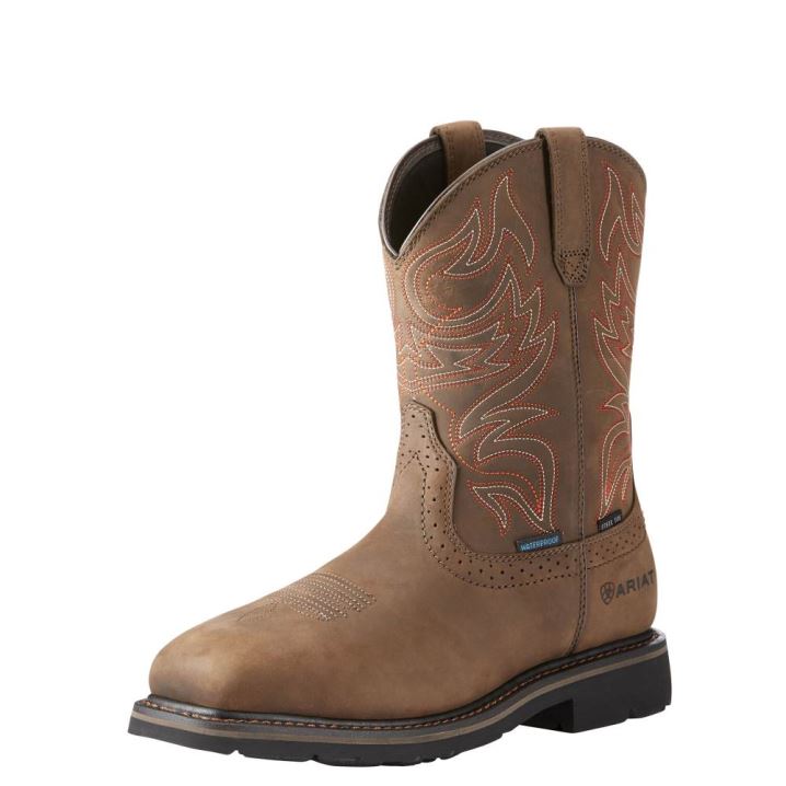 Ariat Sierra Delta Wasserdichte Steel Kappe Arbeits Boot Braun | zHoO5b2j