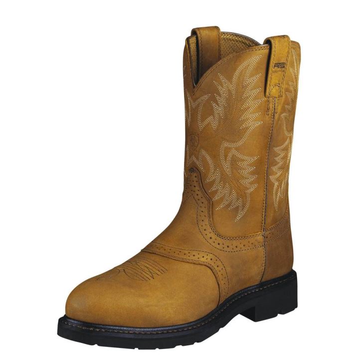 Ariat Sierra Saddle Steel Kappe Arbeits Boot Aged Bark | 8iw38Tou