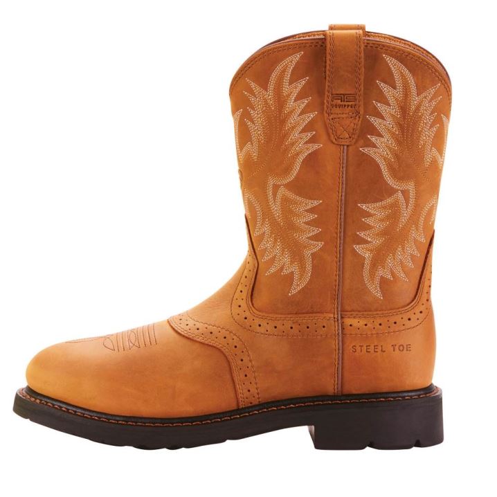 Ariat Sierra Saddle Steel Kappe Arbeits Boot Aged Bark | 8iw38Tou