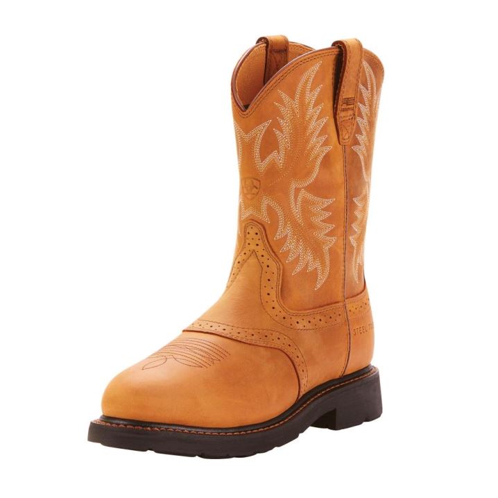 Ariat Sierra Saddle Steel Kappe Arbeits Boot Aged Bark | 8iw38Tou