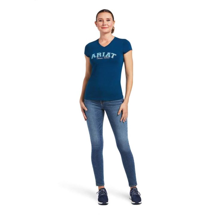 Ariat Since 1993 T-Shirt Blau | lnP2VCDo