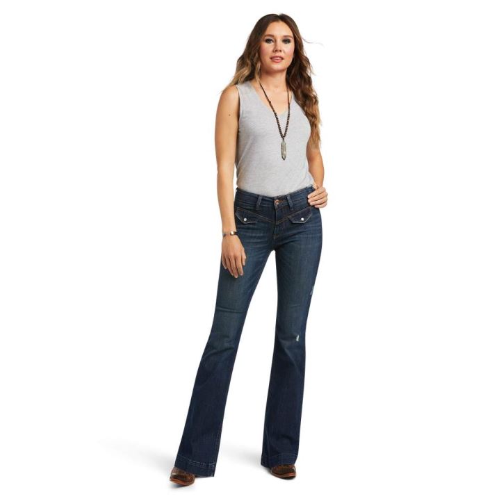 Ariat Slim Trouser Bessie Weite Leg Jean Pacific | Pk2Fm4jO