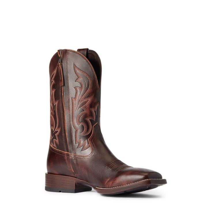 Ariat Slim Zip Ultra Western Boot Rot Braun | q31E4G1z