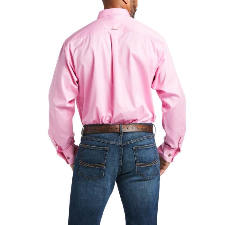 Ariat Solid Twill Klassische Fit Shirt Rosa | bFN8miXV