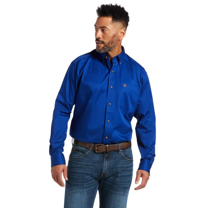 Ariat Solid Twill Klassische Fit Shirt Ultramarine | wJSgsIOP