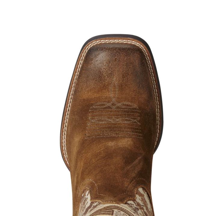 Ariat Sport Patriot Western Boot Antique Mocha Suede | w4HIq74a