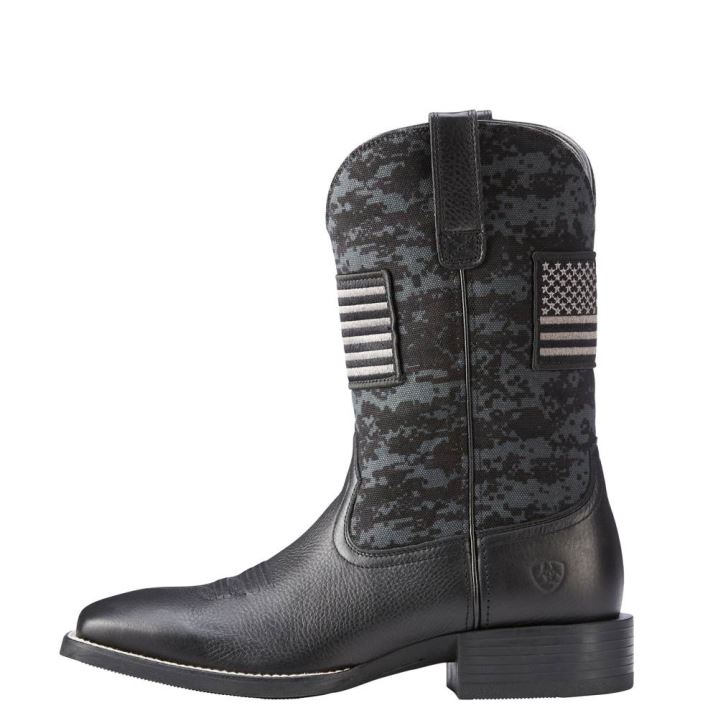 Ariat Sport Patriot Western Boot Schwarz Braun | RzELI1Wt