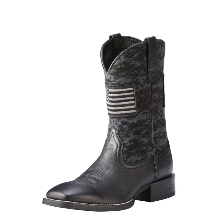 Ariat Sport Patriot Western Boot Schwarz Braun | RzELI1Wt