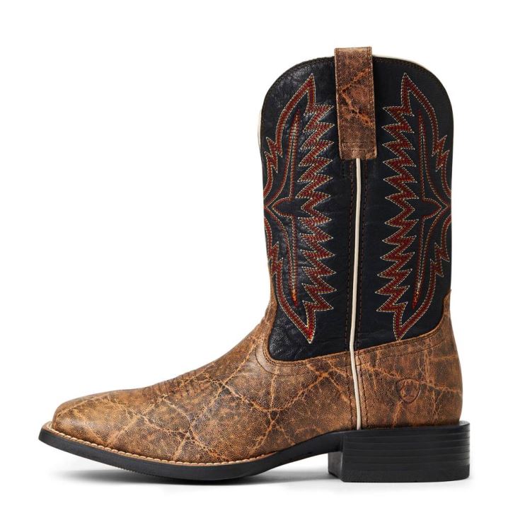 Ariat Sport Smokewagon Western Boot Grizzly Elephant Print | 8vlSm2TF