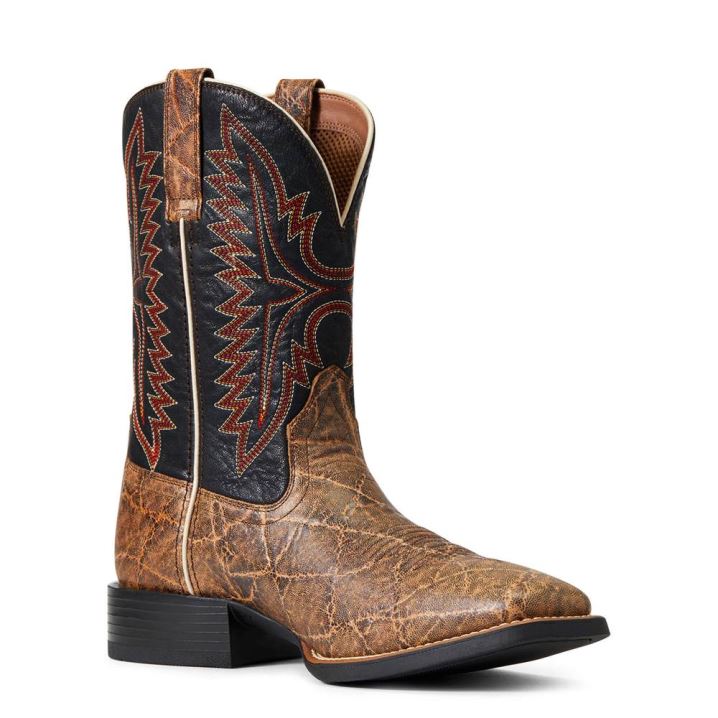 Ariat Sport Smokewagon Western Boot Grizzly Elephant Print | 8vlSm2TF