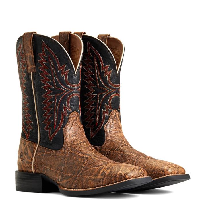 Ariat Sport Smokewagon Western Boot Grizzly Elephant Print | 8vlSm2TF