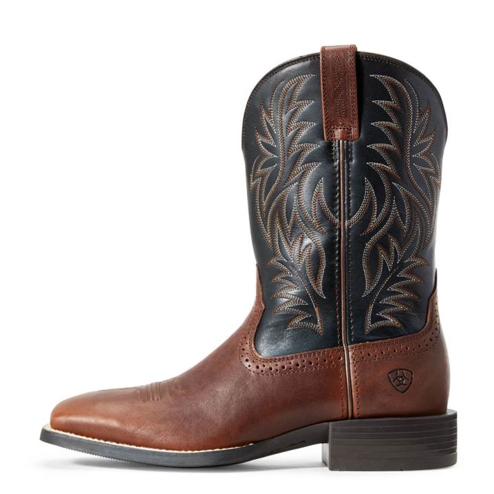 Ariat Sport Weite Square Kappe Western Boot Braun | jW3Kbazx