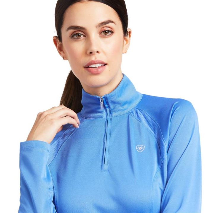 Ariat Sunstopper 2.0 1/4 Zip Baselayer Blau | Qgoe00j8