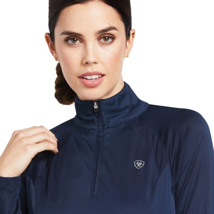 Ariat Sunstopper 2.0 1/4 Zip Baselayer Navy | jZ7YvXXJ