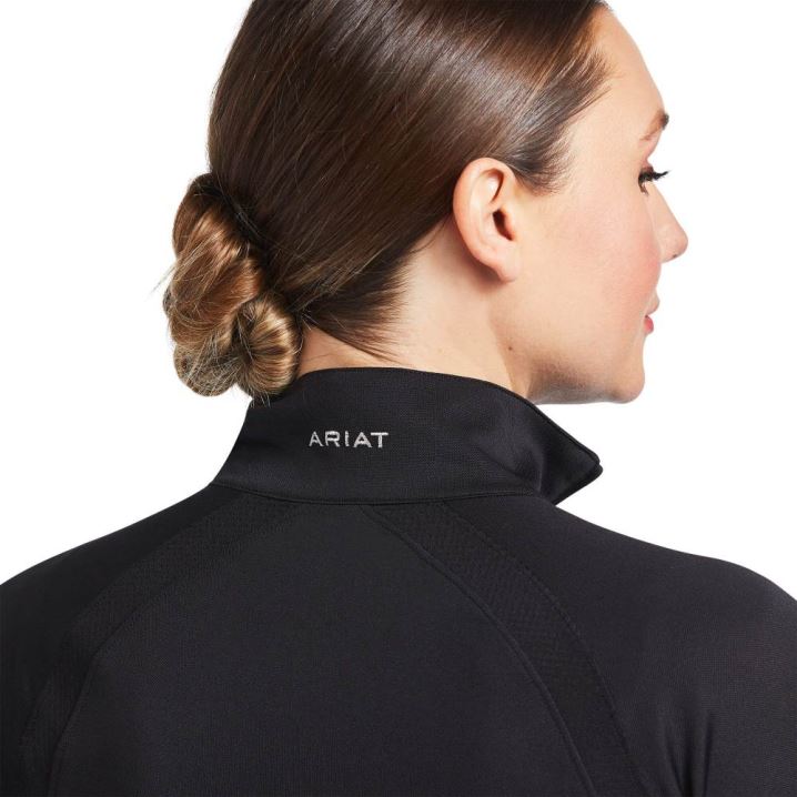 Ariat Sunstopper 2.0 1/4 Zip Baselayer Schwarz | 4nUsYFEH