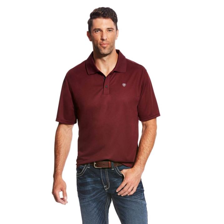 Ariat TEK Polo Bordeaux | xHlRLUAo