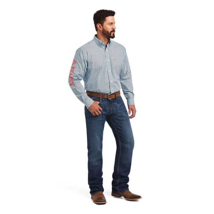 Ariat Team Ivandell Klassische Fit Shirt Helltürkis | eJ4rtOOh