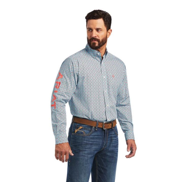 Ariat Team Ivandell Klassische Fit Shirt Helltürkis | eJ4rtOOh