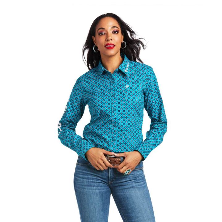 Ariat Team Kirby Stretch Shirt Ariel Geo Print | Cvm5wWK0