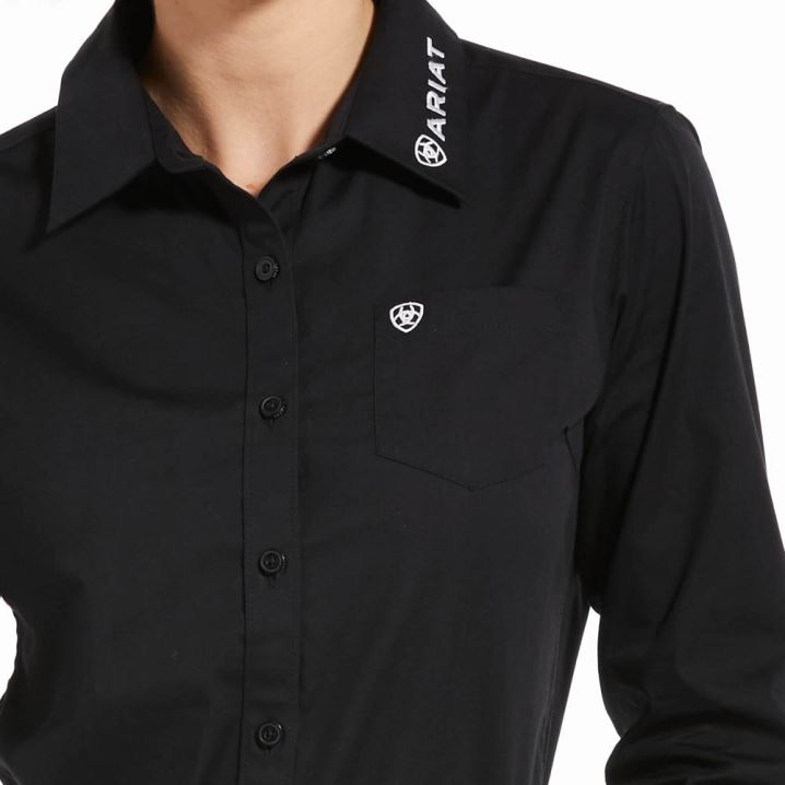 Ariat Team Kirby Stretch Shirt Schwarz | jGmap8Rd