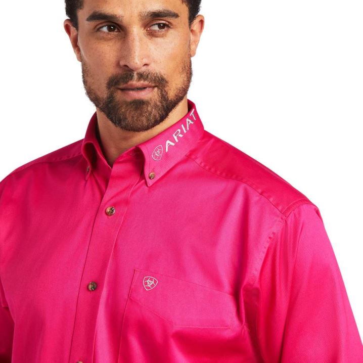 Ariat Team Logo Twill Klassische Fit Shirt Rosa | uVgDdsb9