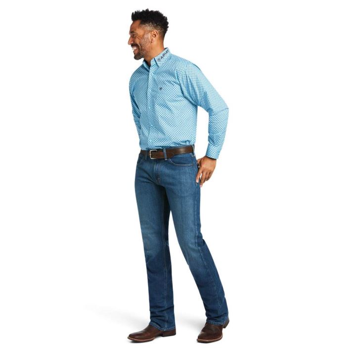 Ariat Team Stellan Fitted Shirt Riviera | DWM3IFJn