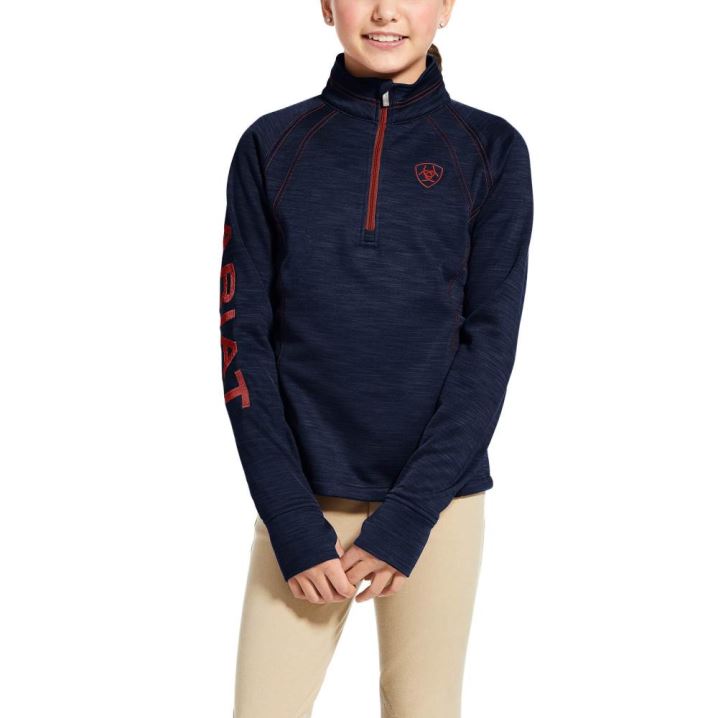 Ariat Tek Team 1/2 Zip Sweatshirt Navy | pDn1RiX5