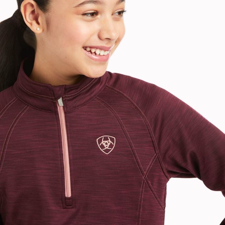 Ariat Tek Team 1/2 Zip Sweatshirt Windsor Wine | hnC72dSp