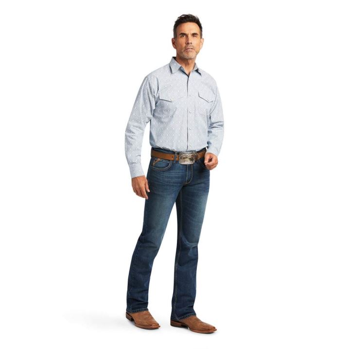 Ariat Tobin Klassische Fit Shirt Skyfall | ytci48hq